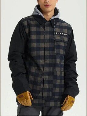 EUC Burton Dunmore Men's Snow Ski Jacket || True Black Heather Buffalo Plaid #M